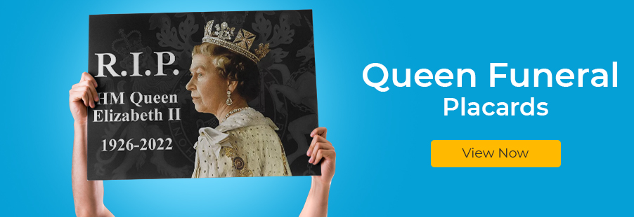Queen Funeral Placards